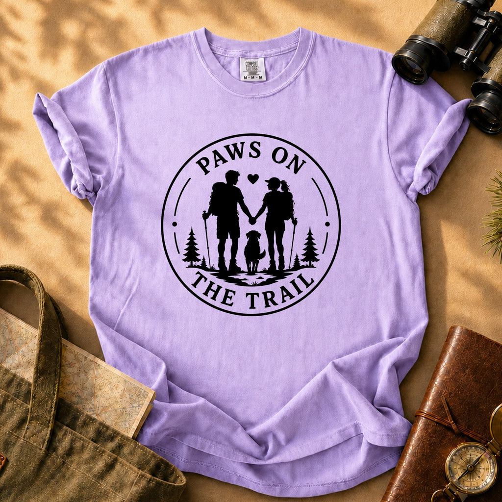 Paws on the Trail Tee - Orchid