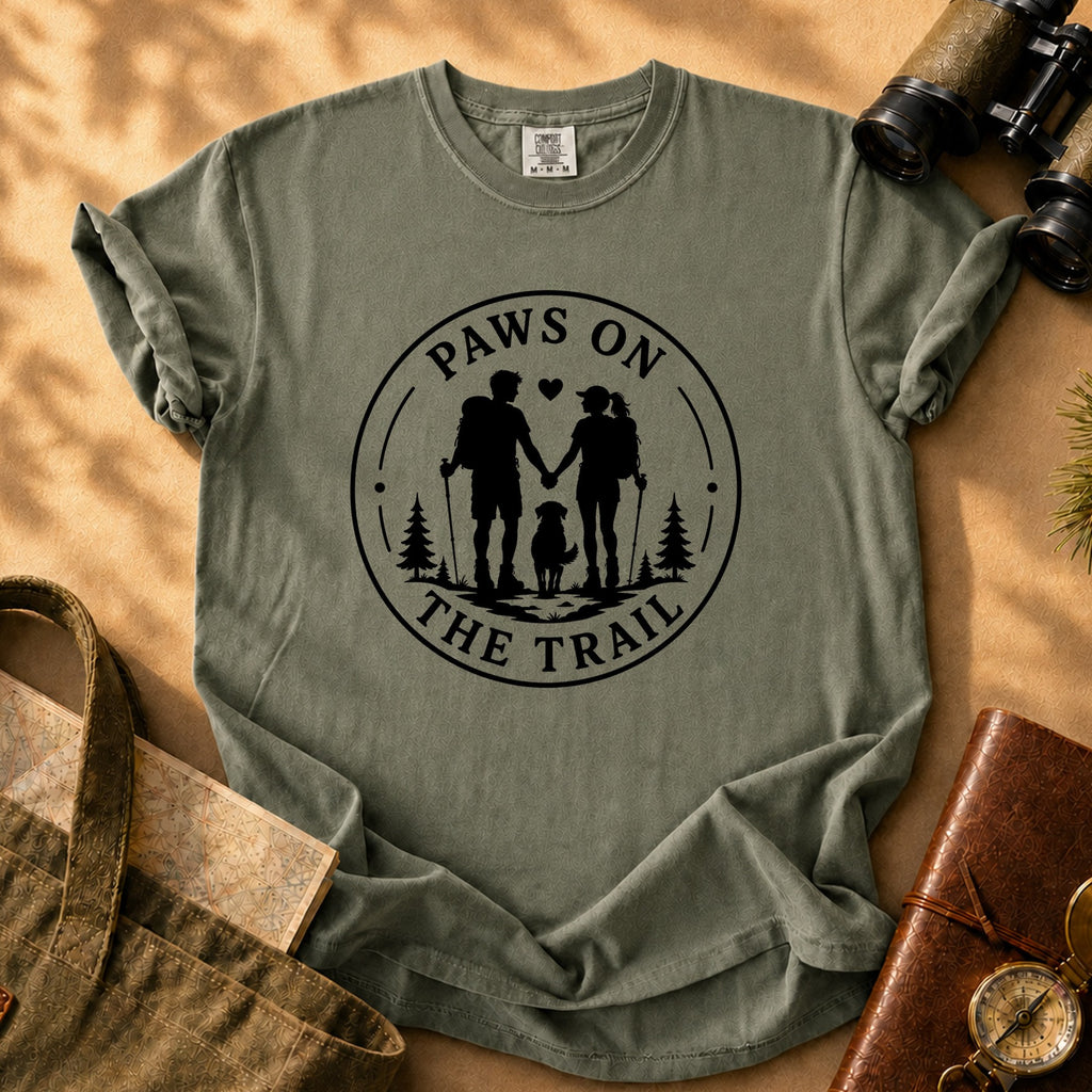 Paws on the Trail Tee - Sage