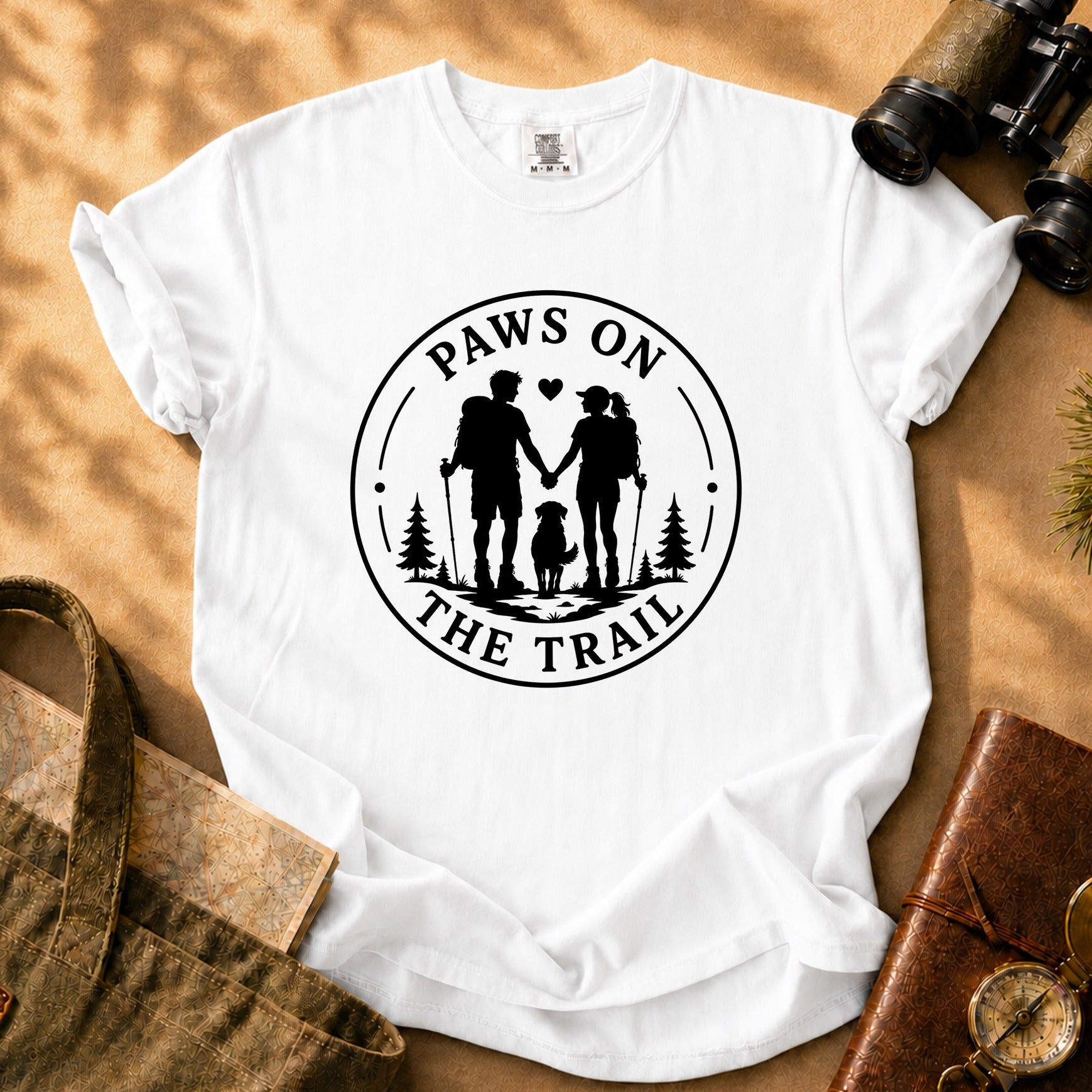 Paws on the Trail Tee - White