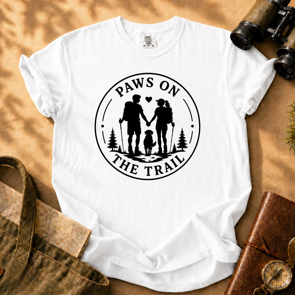 Paws on the Trail Tee - White