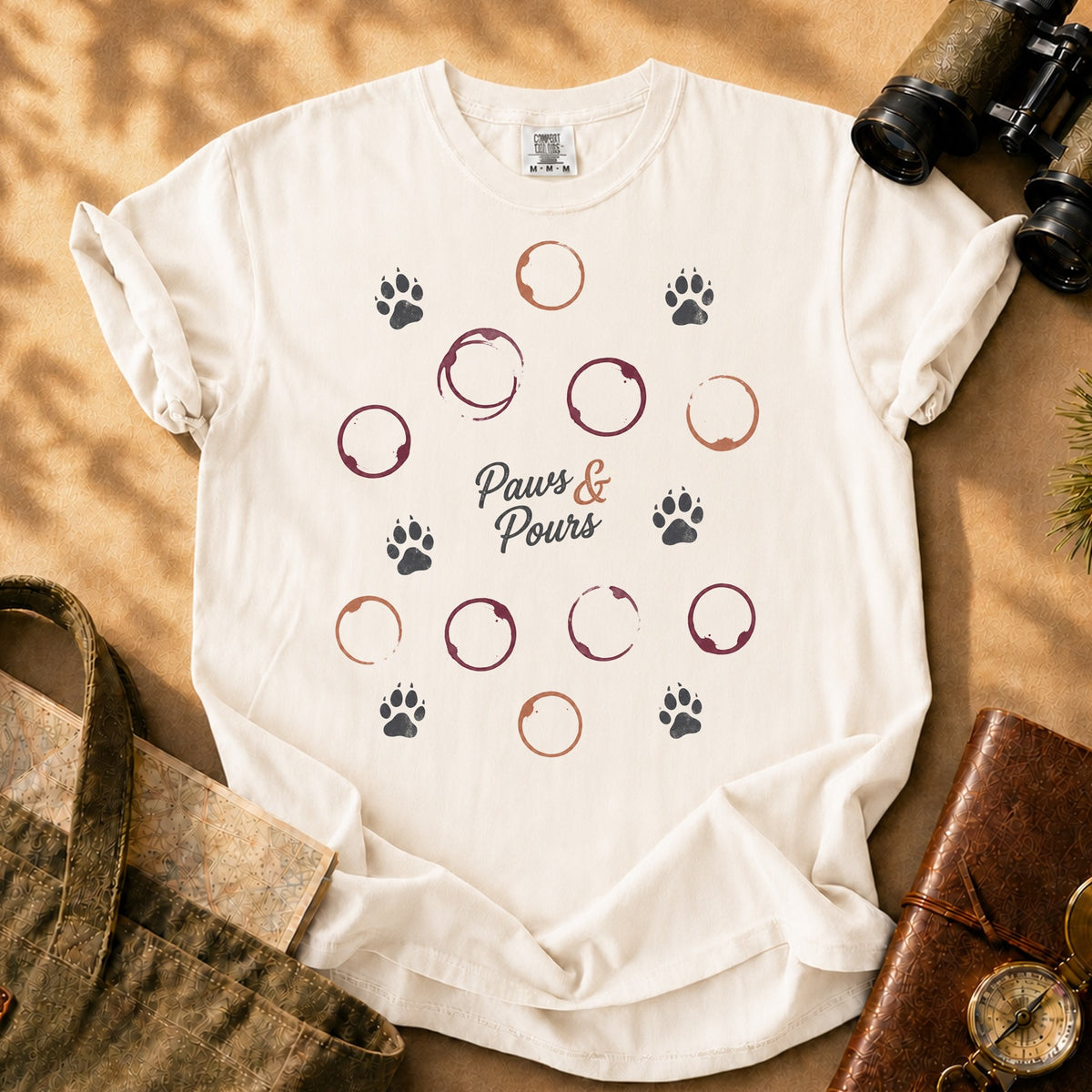 Paws & Pours Tee - Ivory