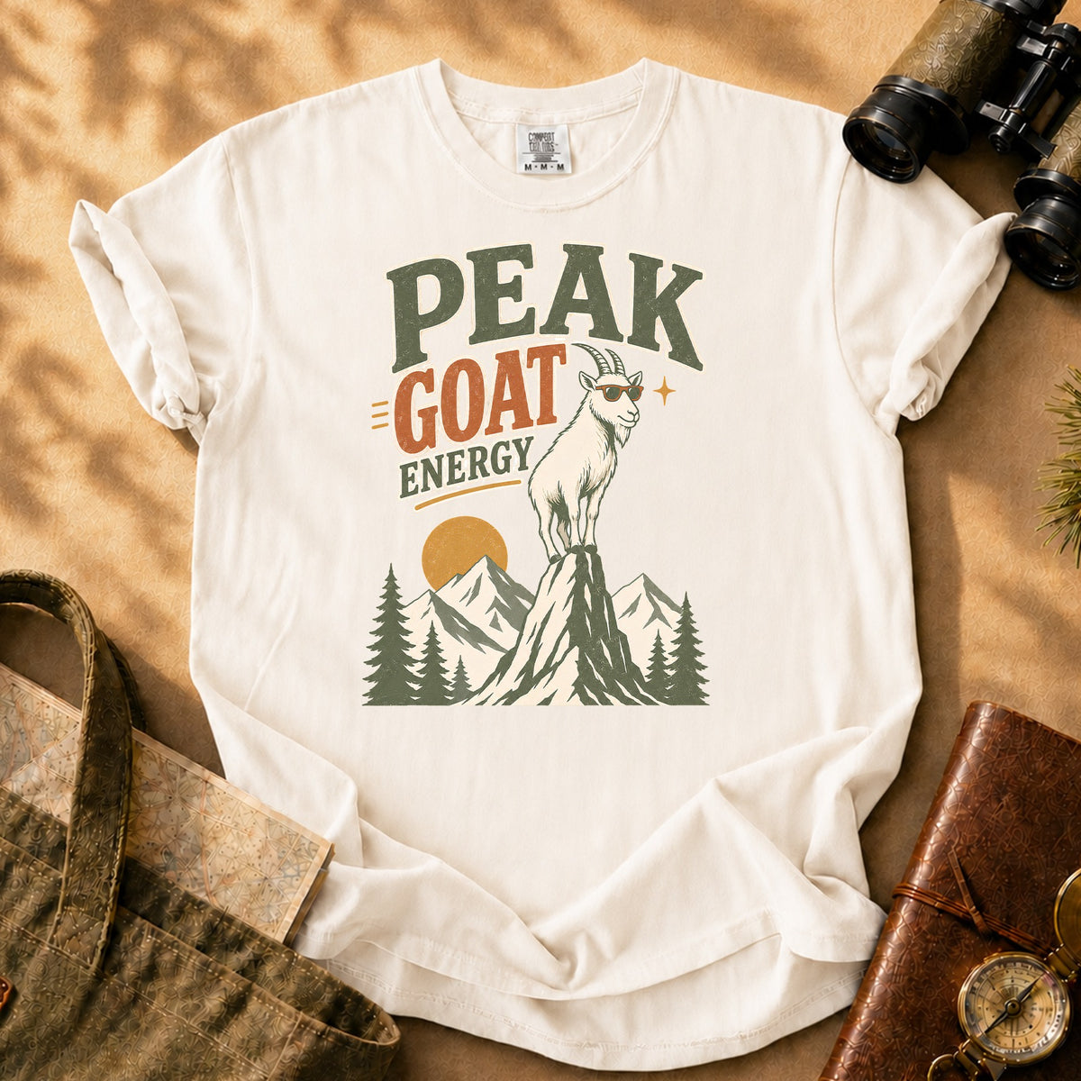 Peak Goat Energy Tee - Ivory