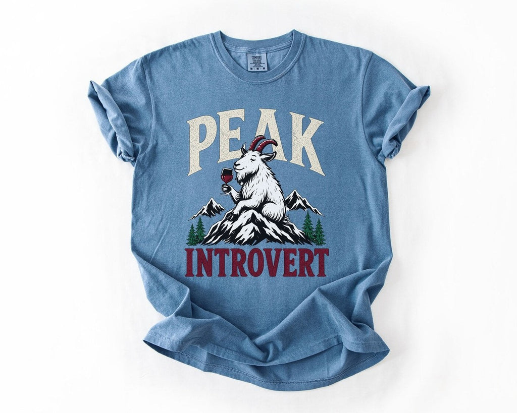 Peak Introvert T-Shirt - Blue Jean