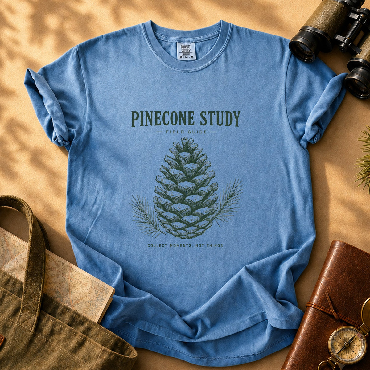Pinecone Study Tee - Blue Jean