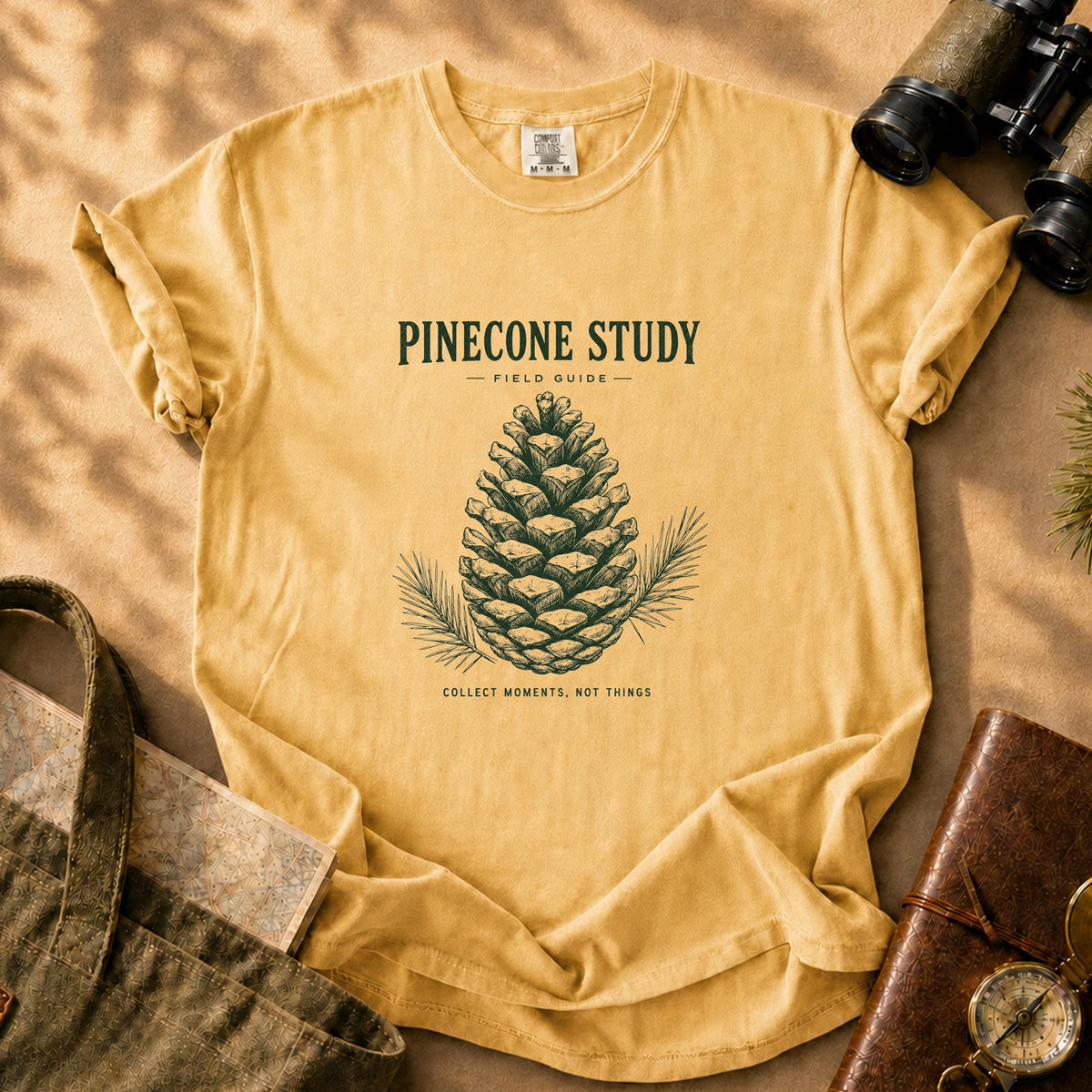 Pinecone Study Tee - Mustard
