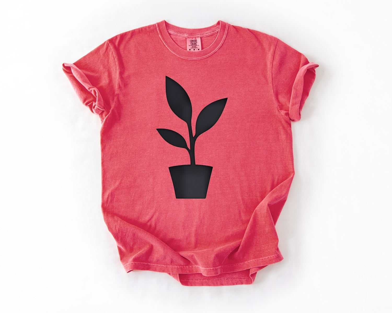 Plant Pot Graphic T-Shirt - Watermelon
