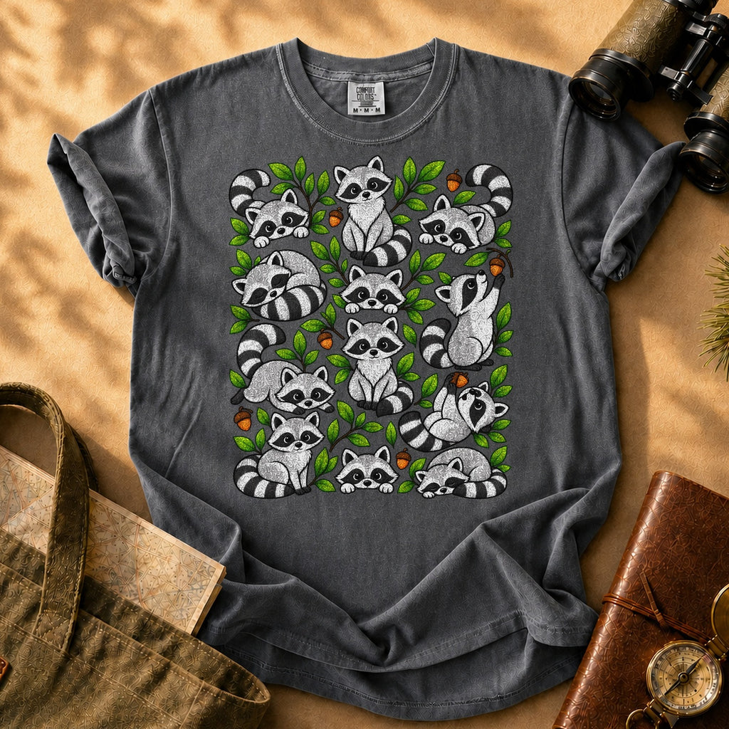 Raccoons Being Raccoons Tee - Pepper