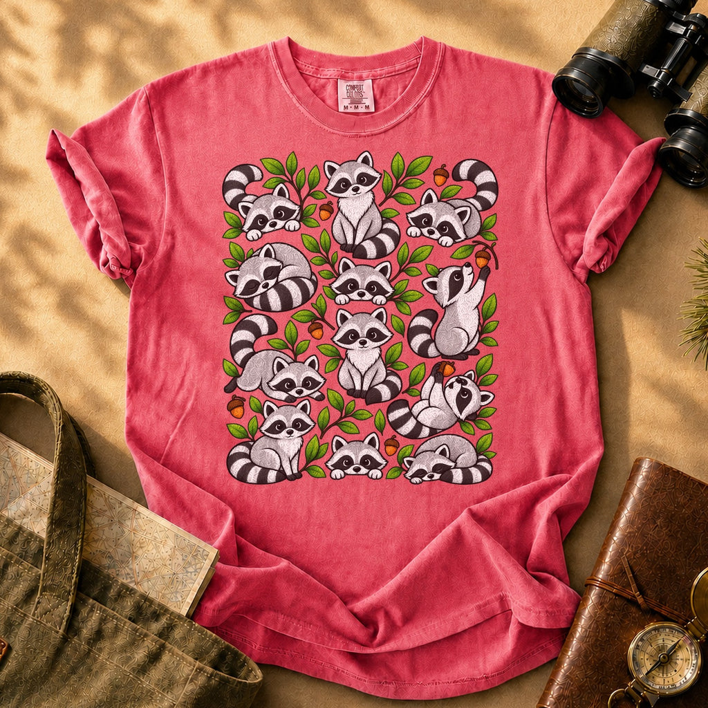 Raccoons Being Raccoons Tee - Watermelon