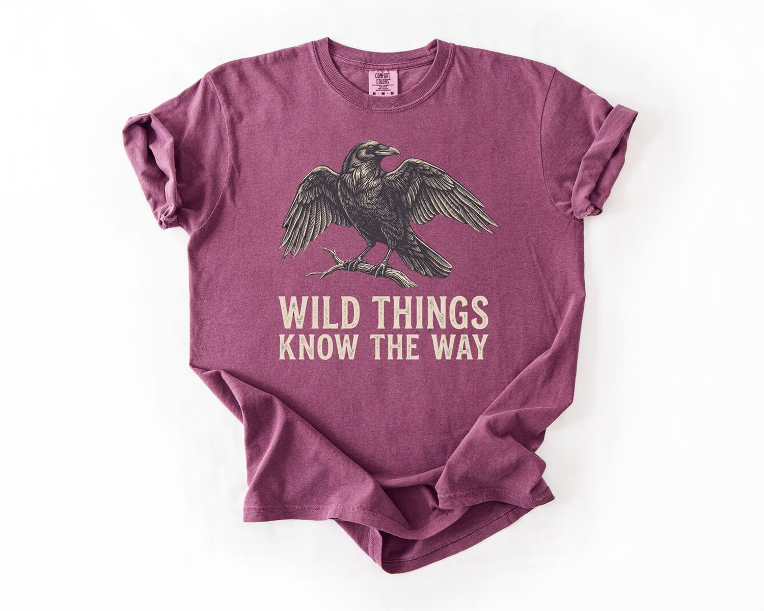 Raven Graphic T-Shirt - Berry