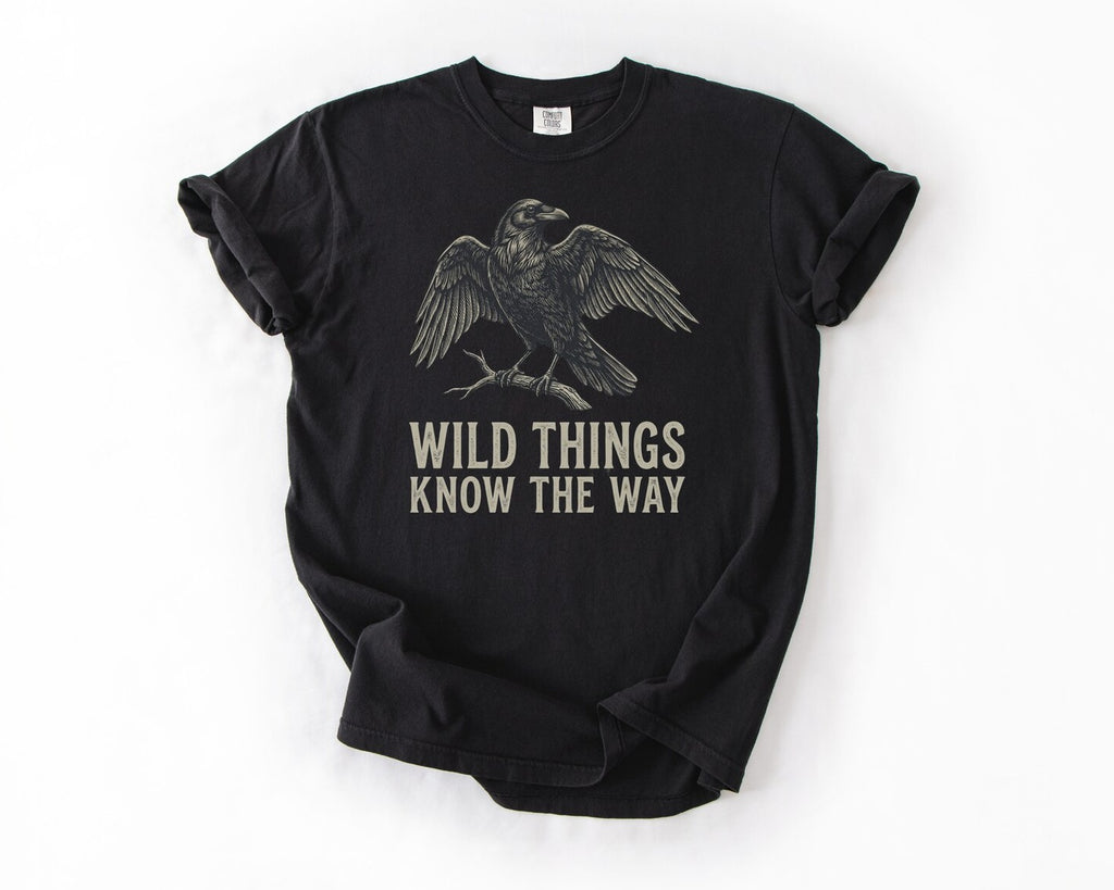 Raven Graphic T-Shirt - Black