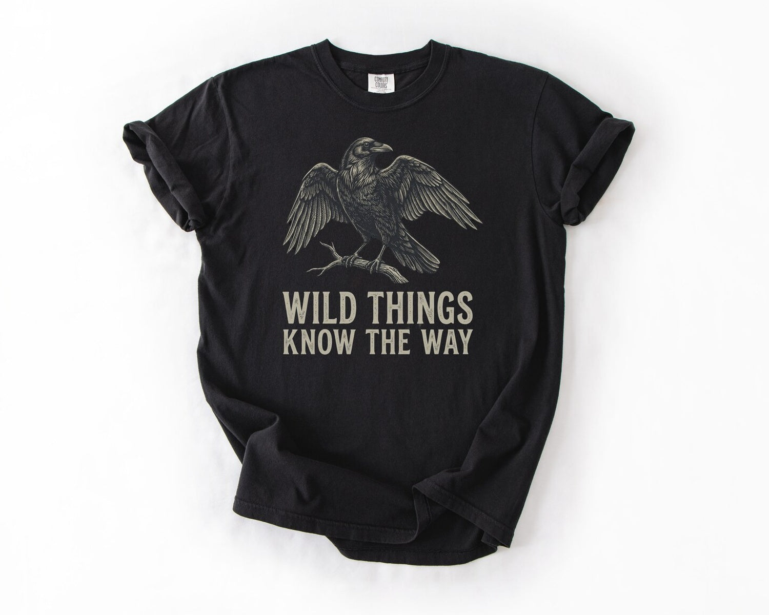 Raven Graphic T-Shirt - Black