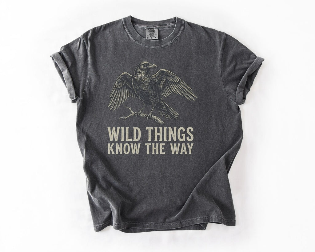 Raven Graphic T-Shirt - Pepper