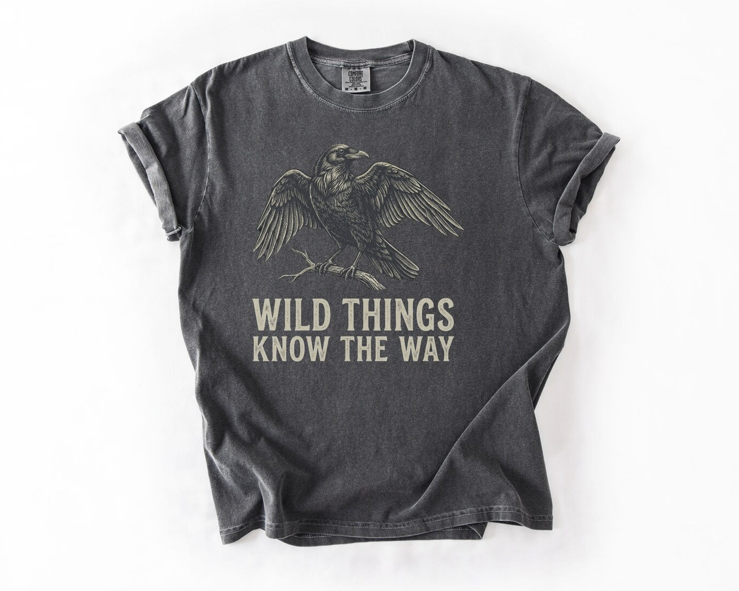 Raven Graphic T-Shirt - Pepper