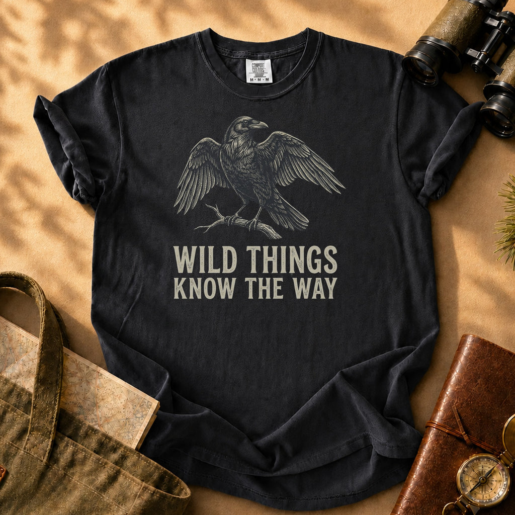 Raven Graphic Tee - Black