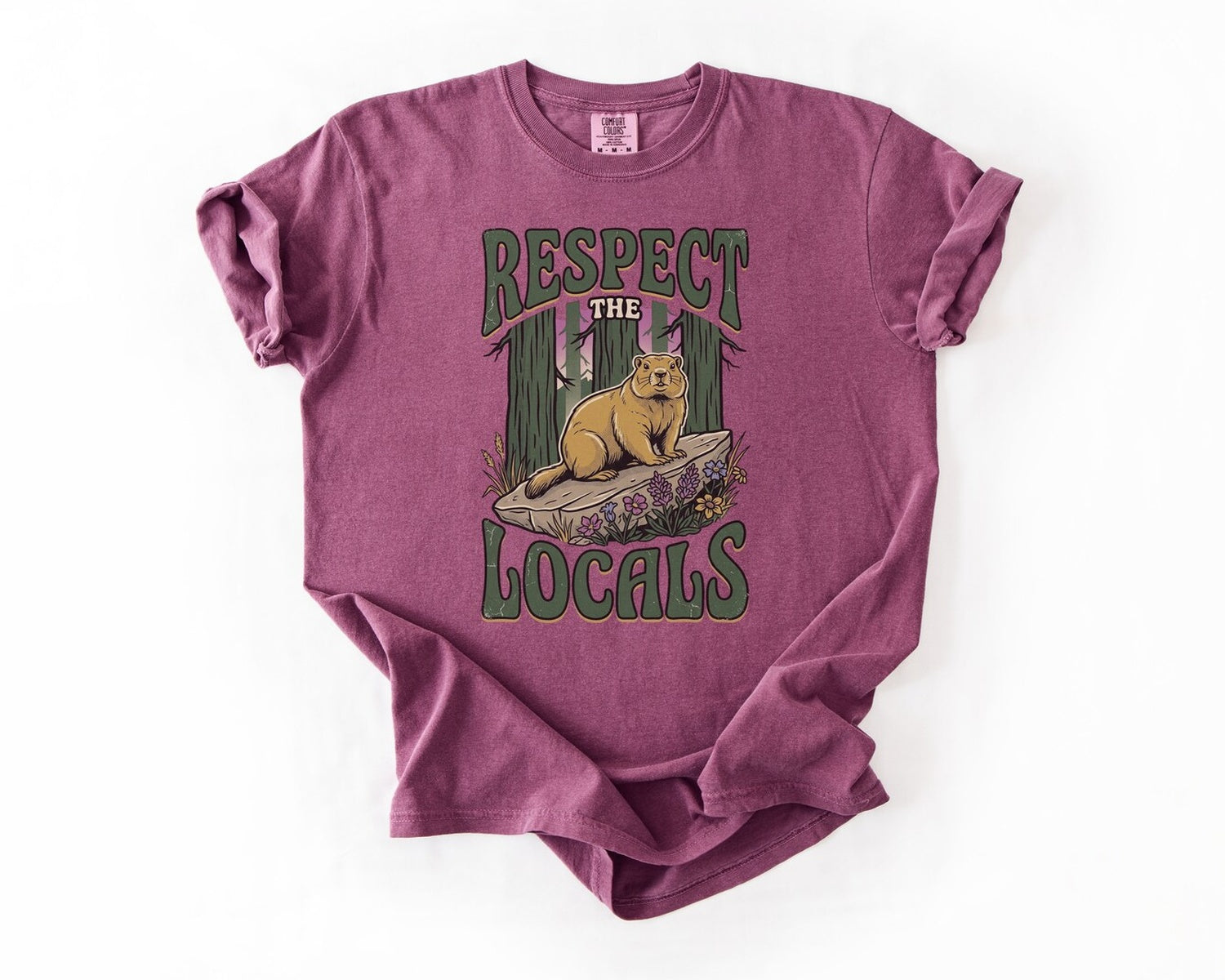Respect the Locals T-Shirt - Berry