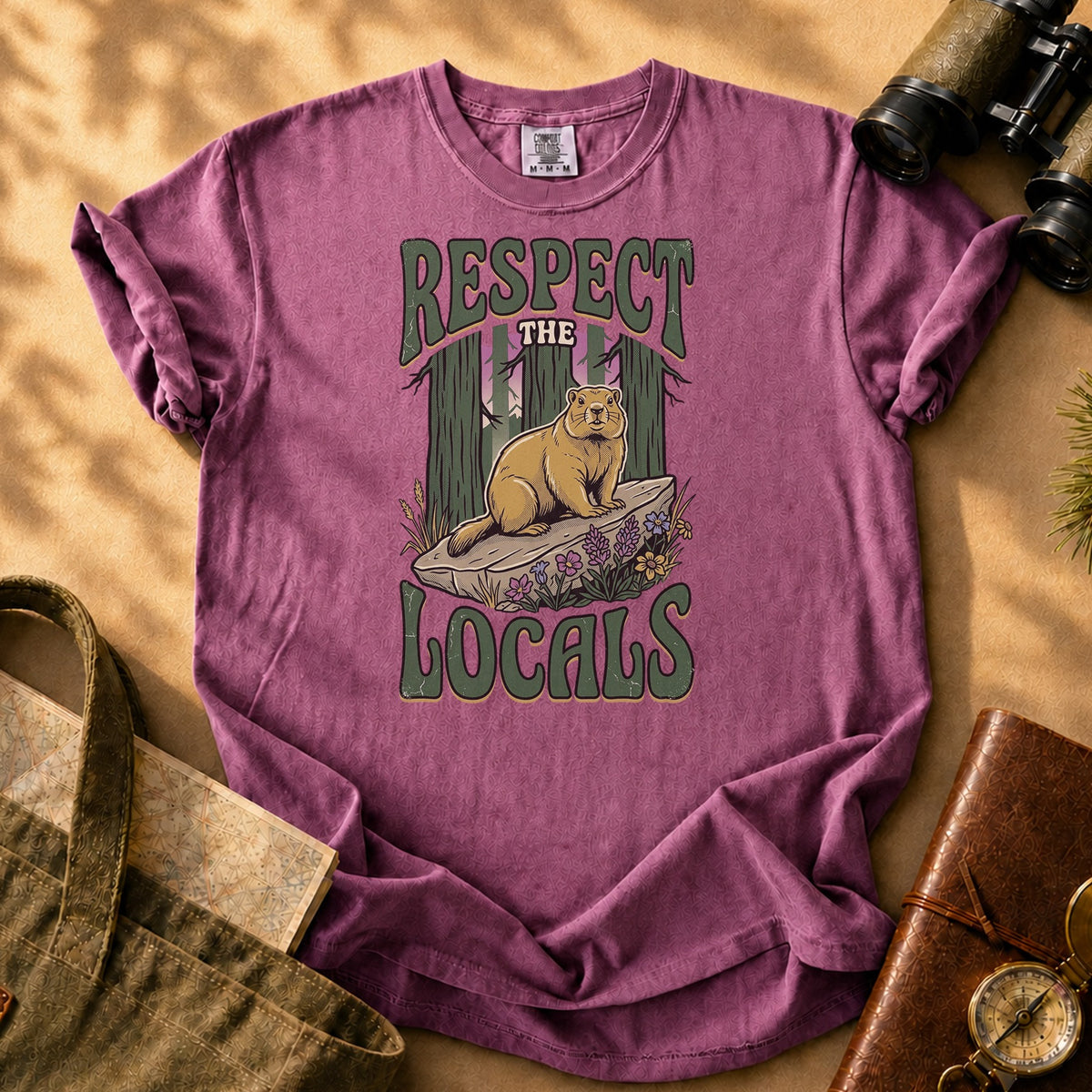 Respect the Locals Tee - Berry