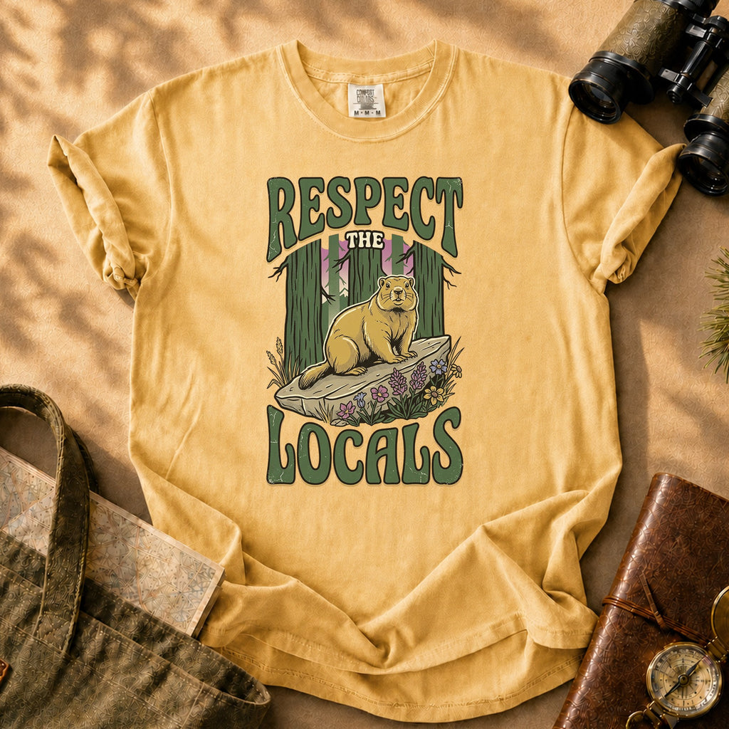 Respect the Locals Tee - Mustard