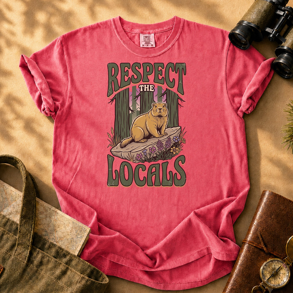 Respect the Locals Tee - Watermelon