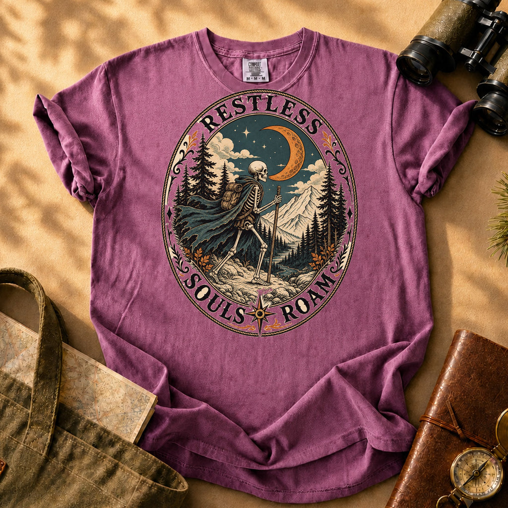 Restless Souls Roam Tee - Berry
