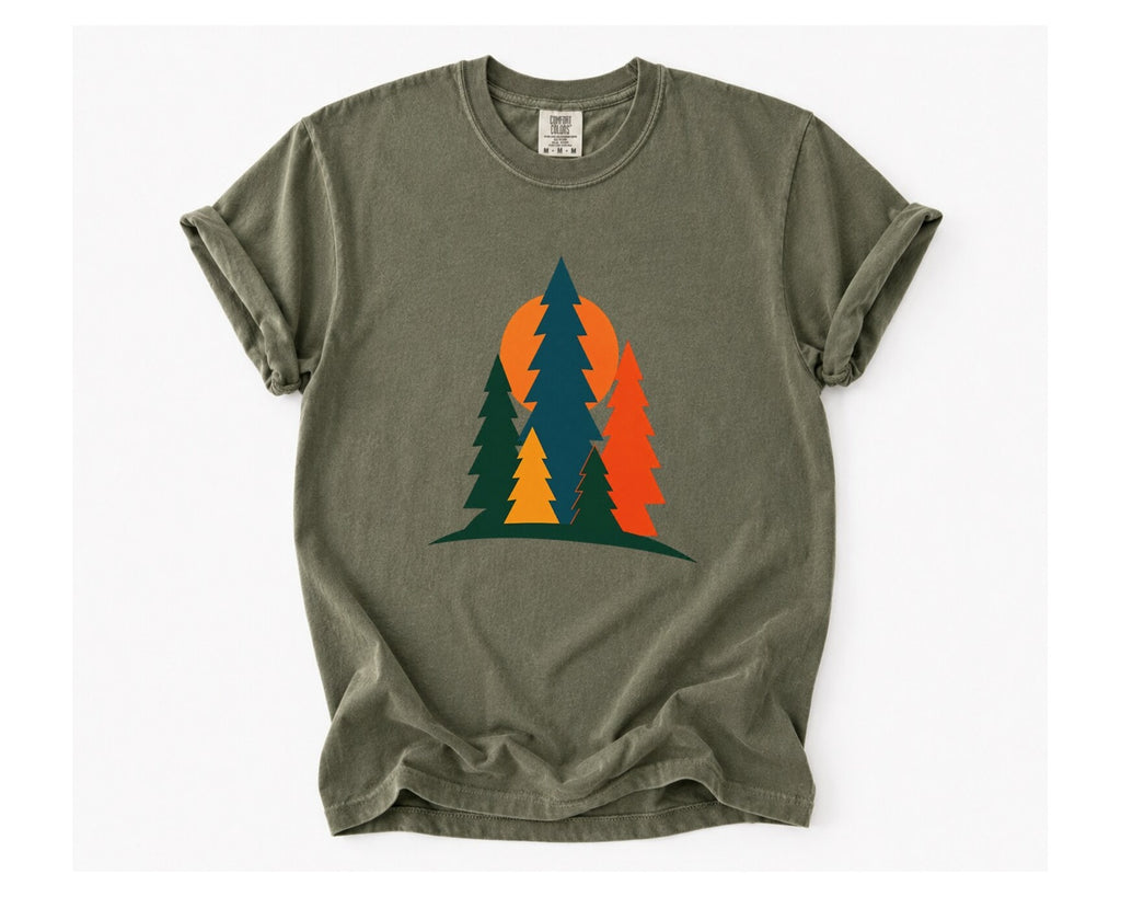 Retro Text Graphic T-Shirt - Sage