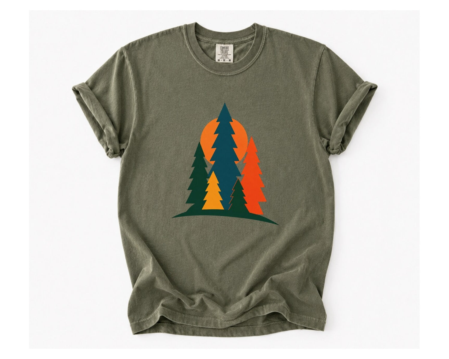 Retro Text Graphic T-Shirt - Sage
