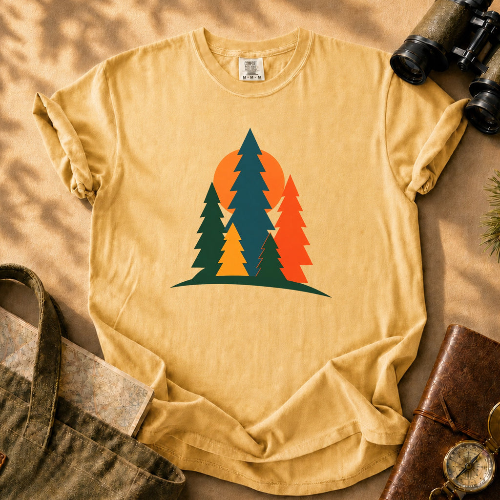Retro Text Graphic Tee - Mustard