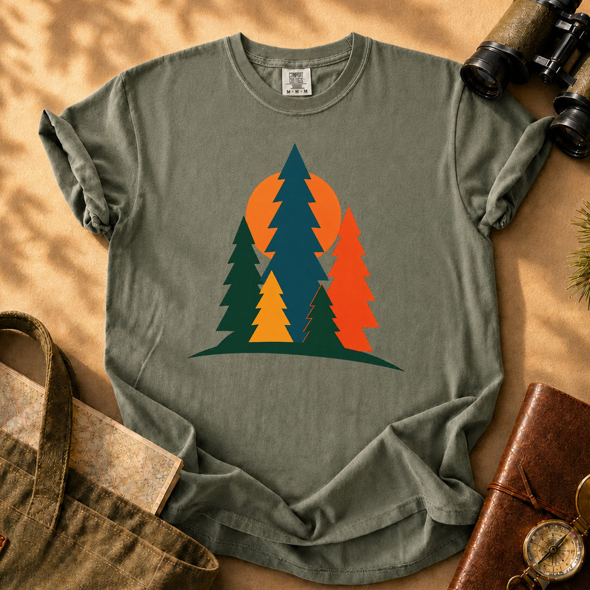 Retro Text Graphic Tee - Sage