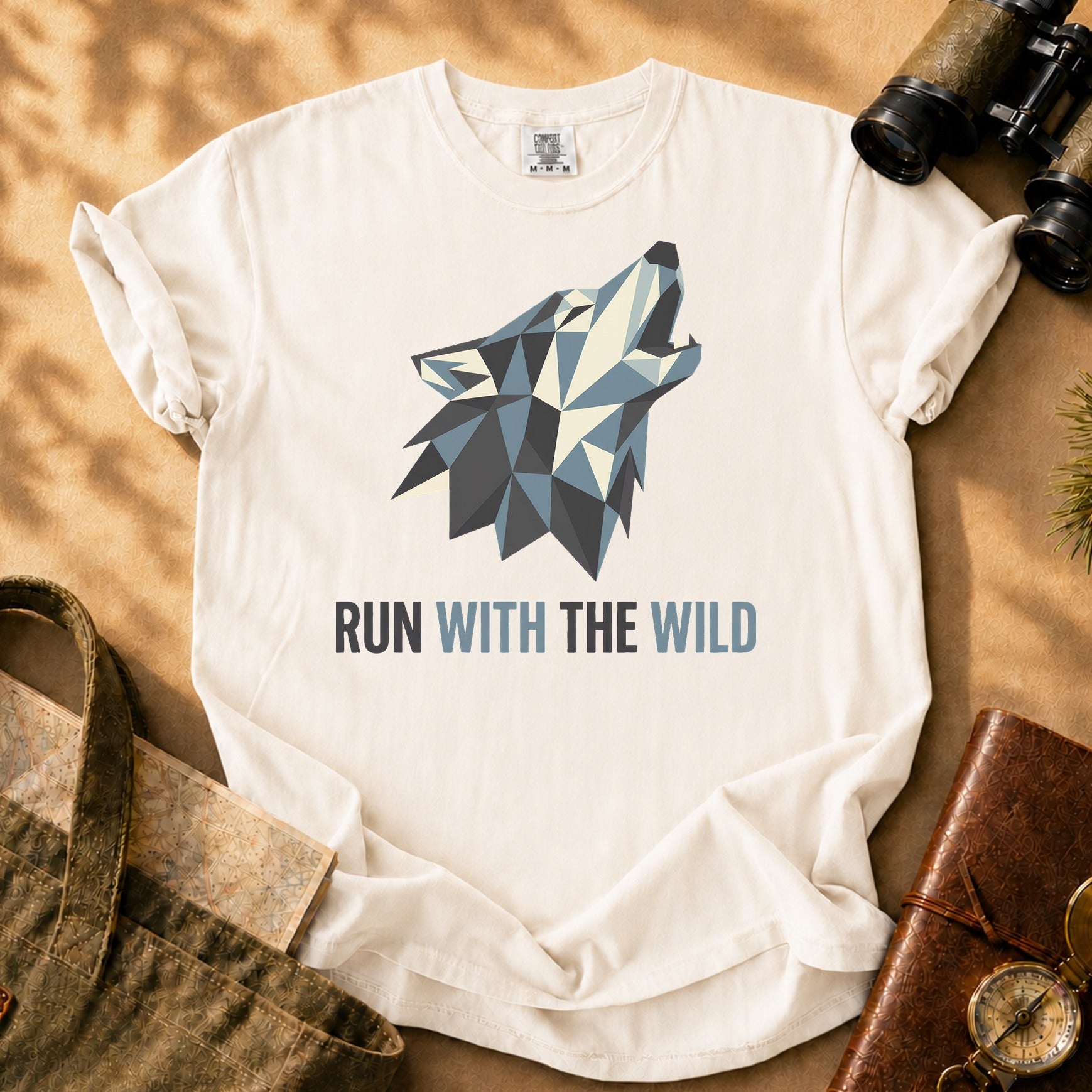 Run With The Wild Wolf Tee - Ivory