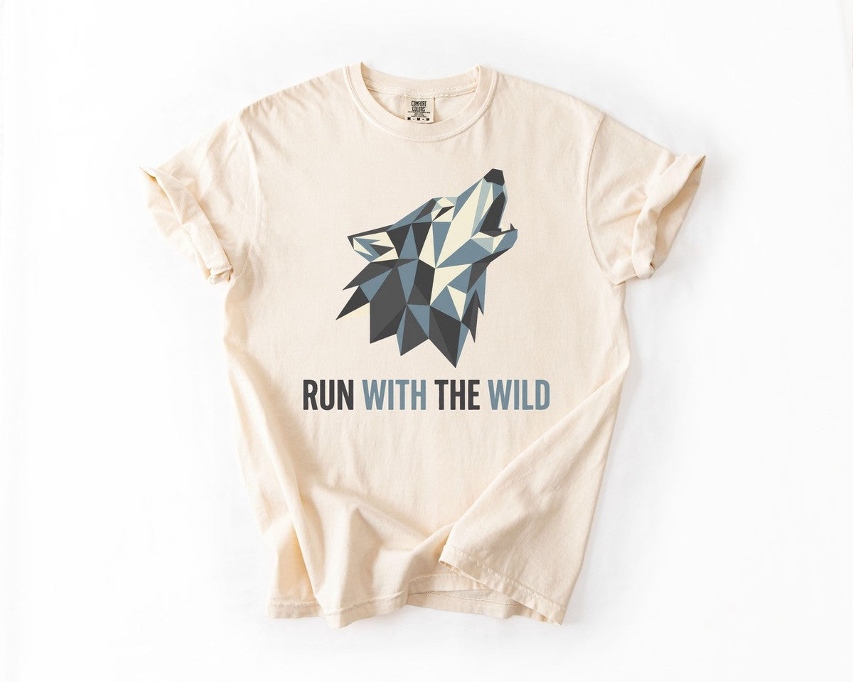 Run With The Wild Wolf T-Shirt - Ivory