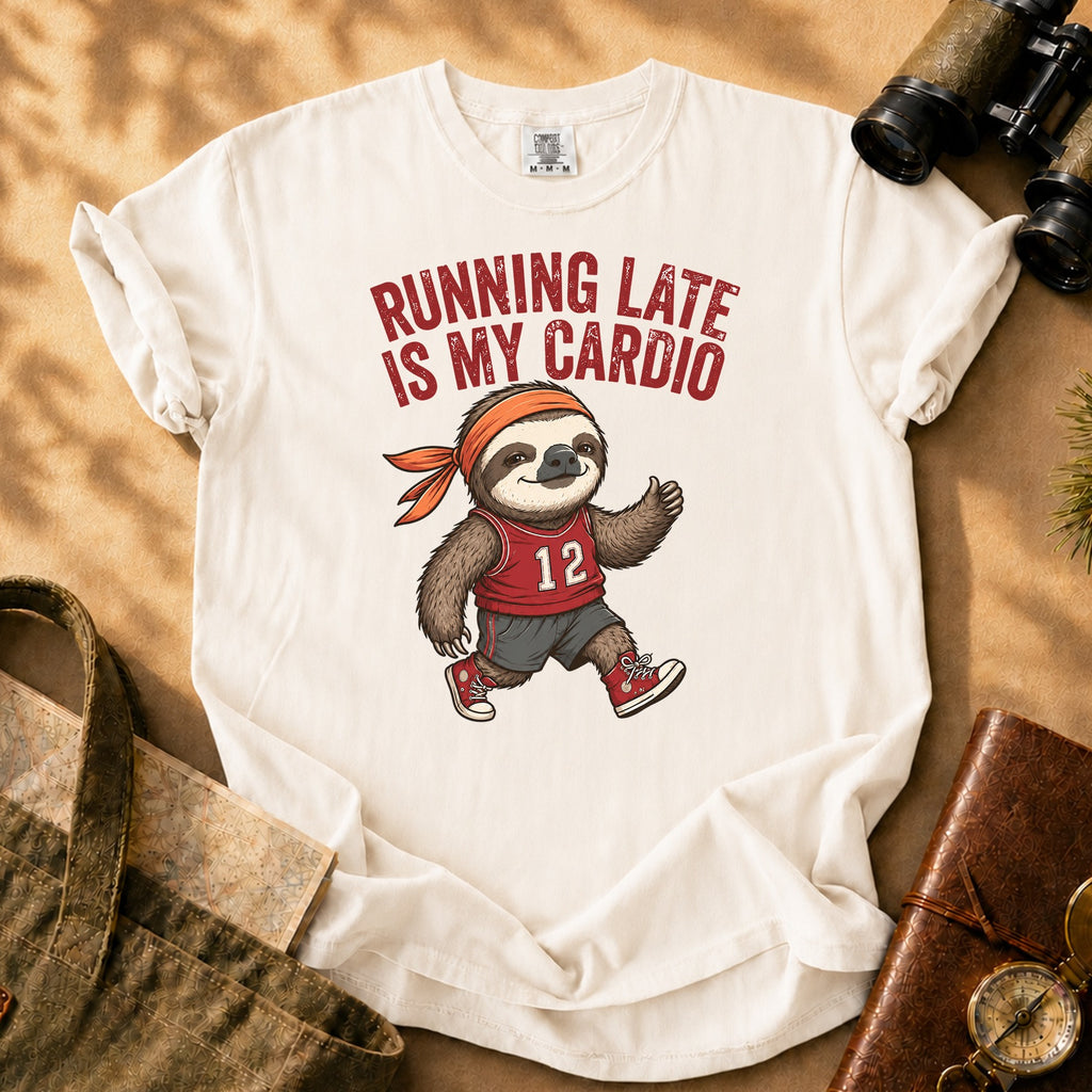 Running Late Is My Cardio Tee - Ivory