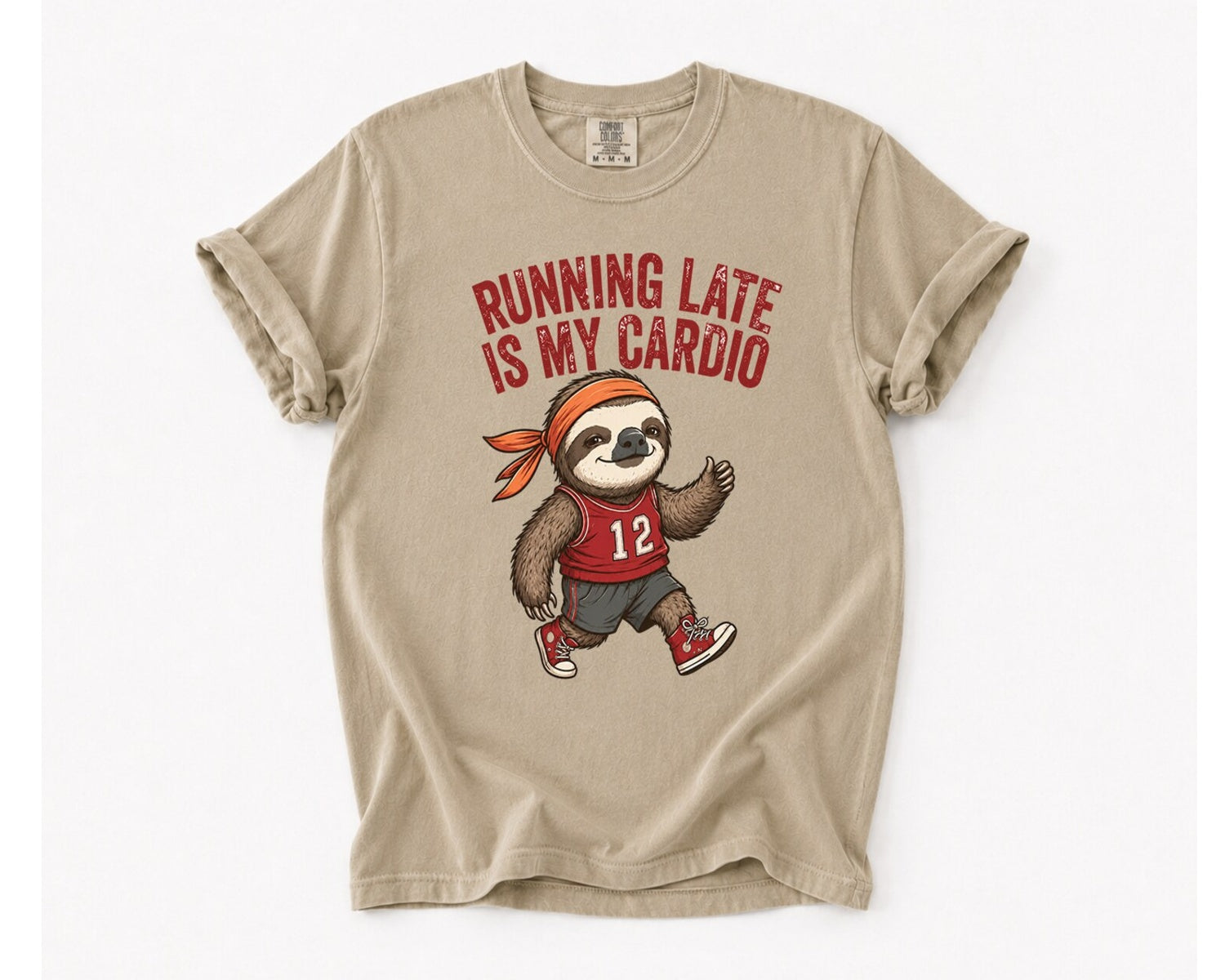 Running Late Is My Cardio T-Shirt - Khaki