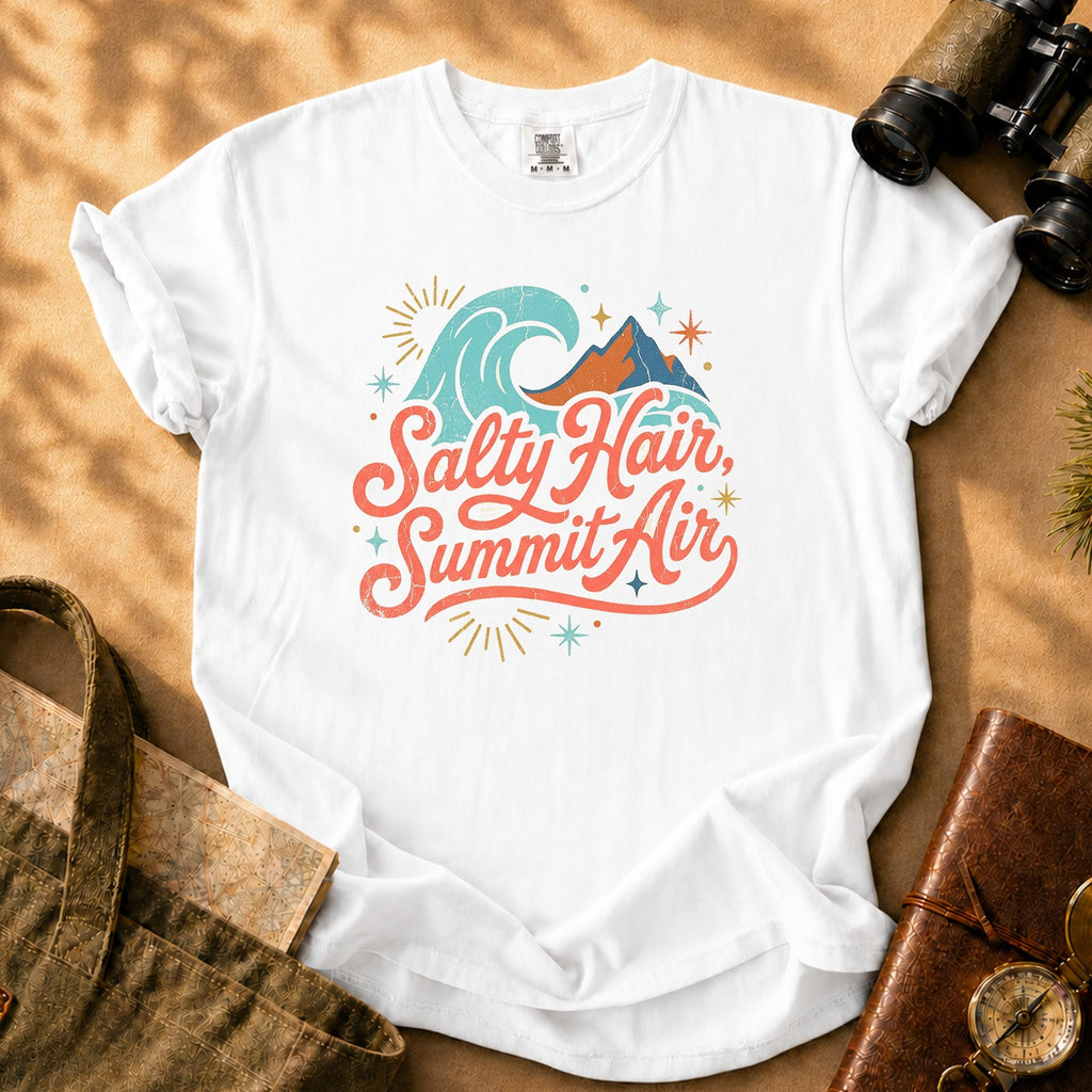 Salty Hair Summit Air Tee - White
