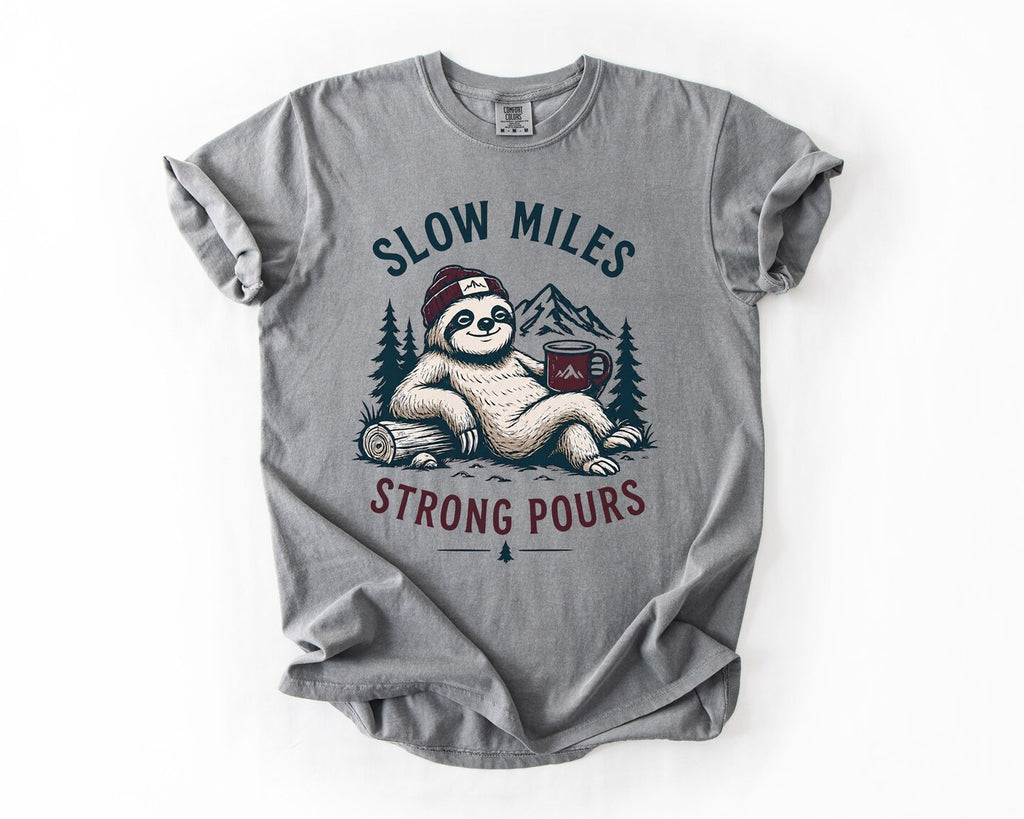 Sloth Coffee T-Shirt - Grey