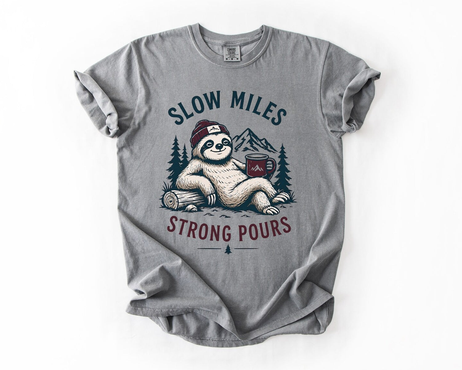 Sloth Coffee T-Shirt - Grey