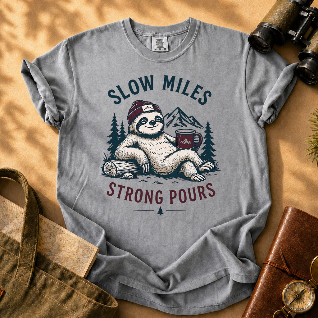 Sloth Coffee (Relaxed) Tee - Grey