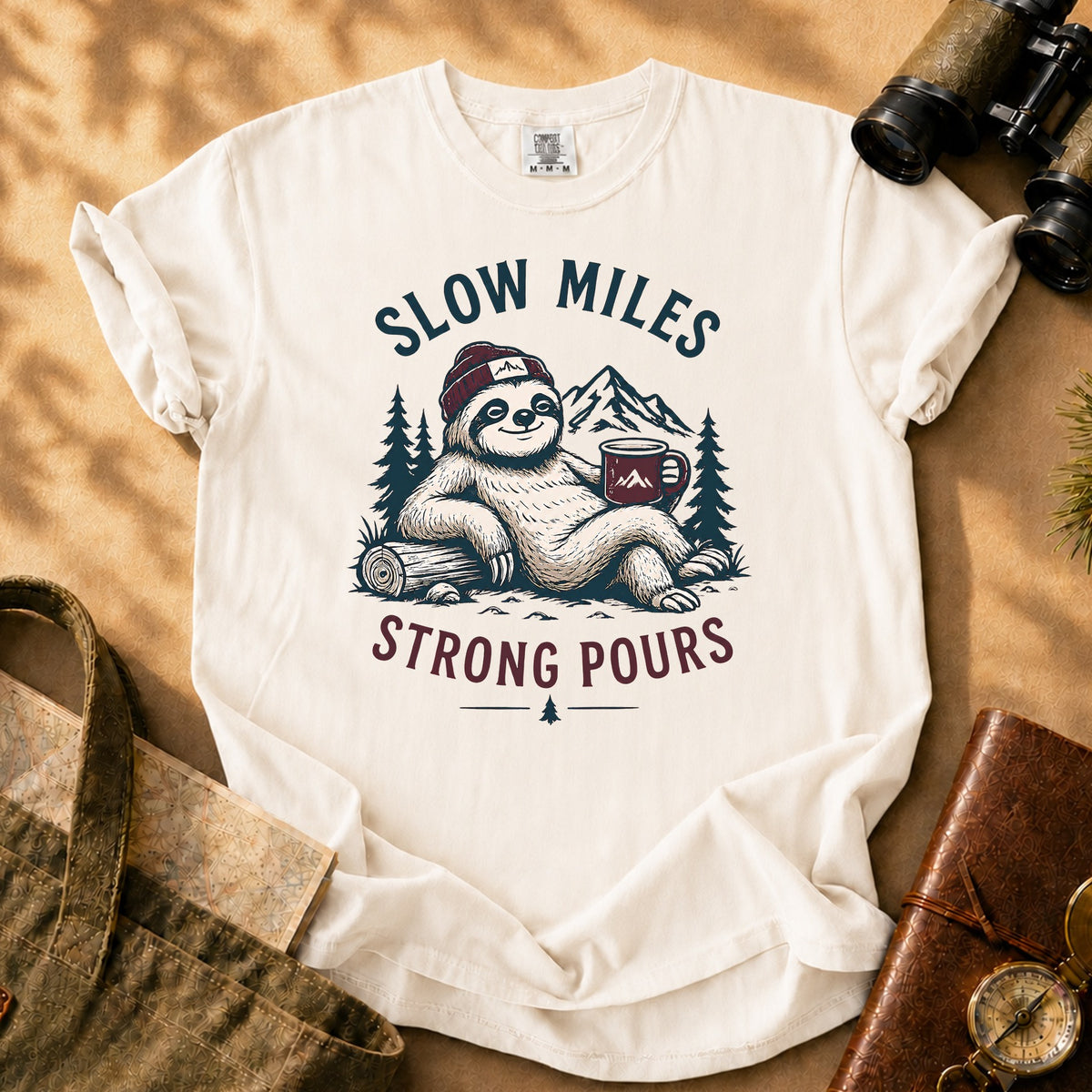 Sloth Coffee (Relaxed) Tee - Ivory