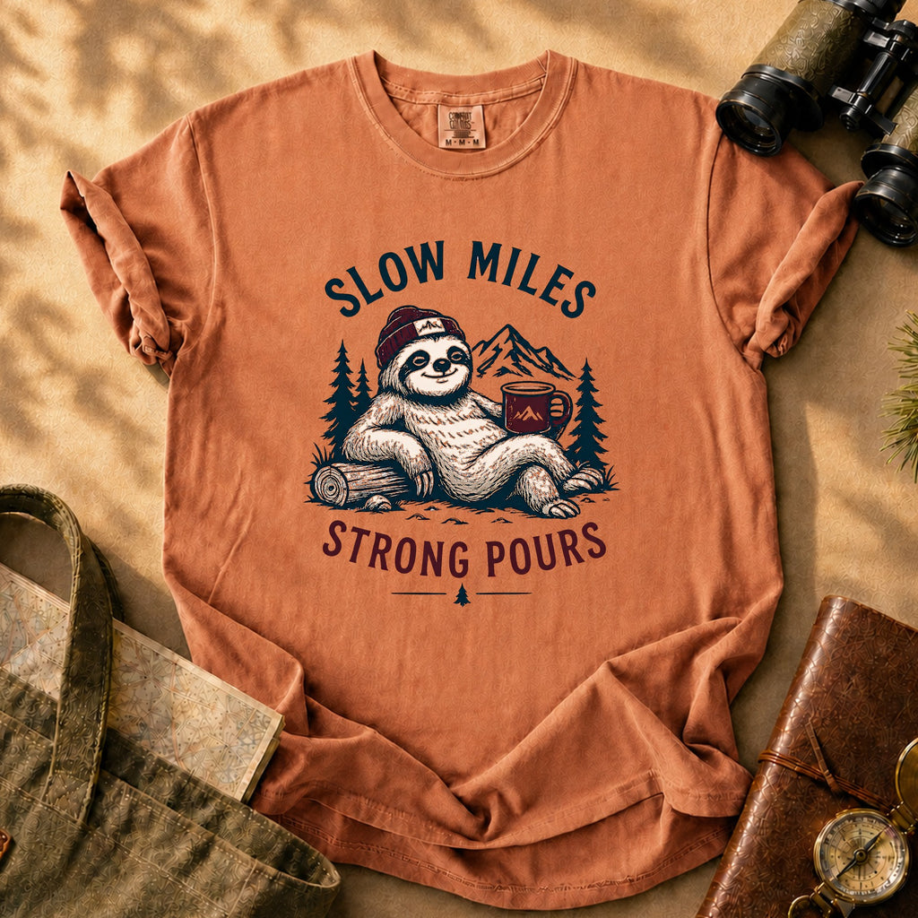 Sloth Coffee (Relaxed) Tee - Yam