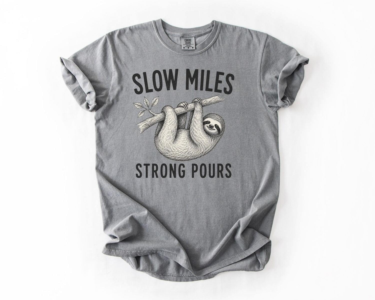 Sloth Coffee Tee - Grey