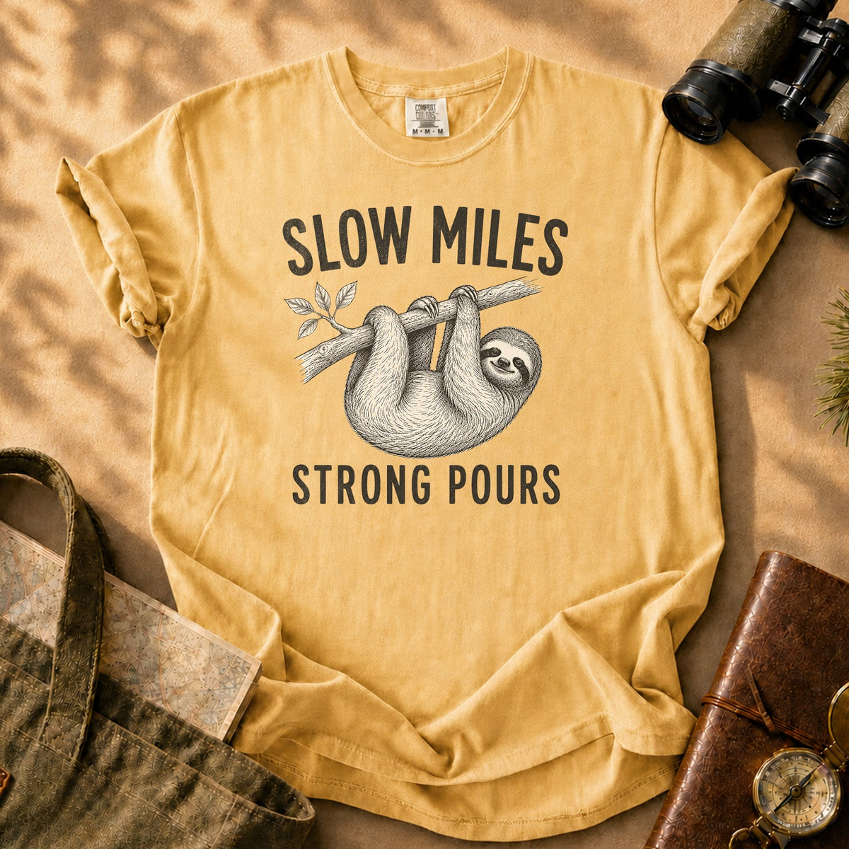 Sloth Coffee (Vintage) Tee - Mustard