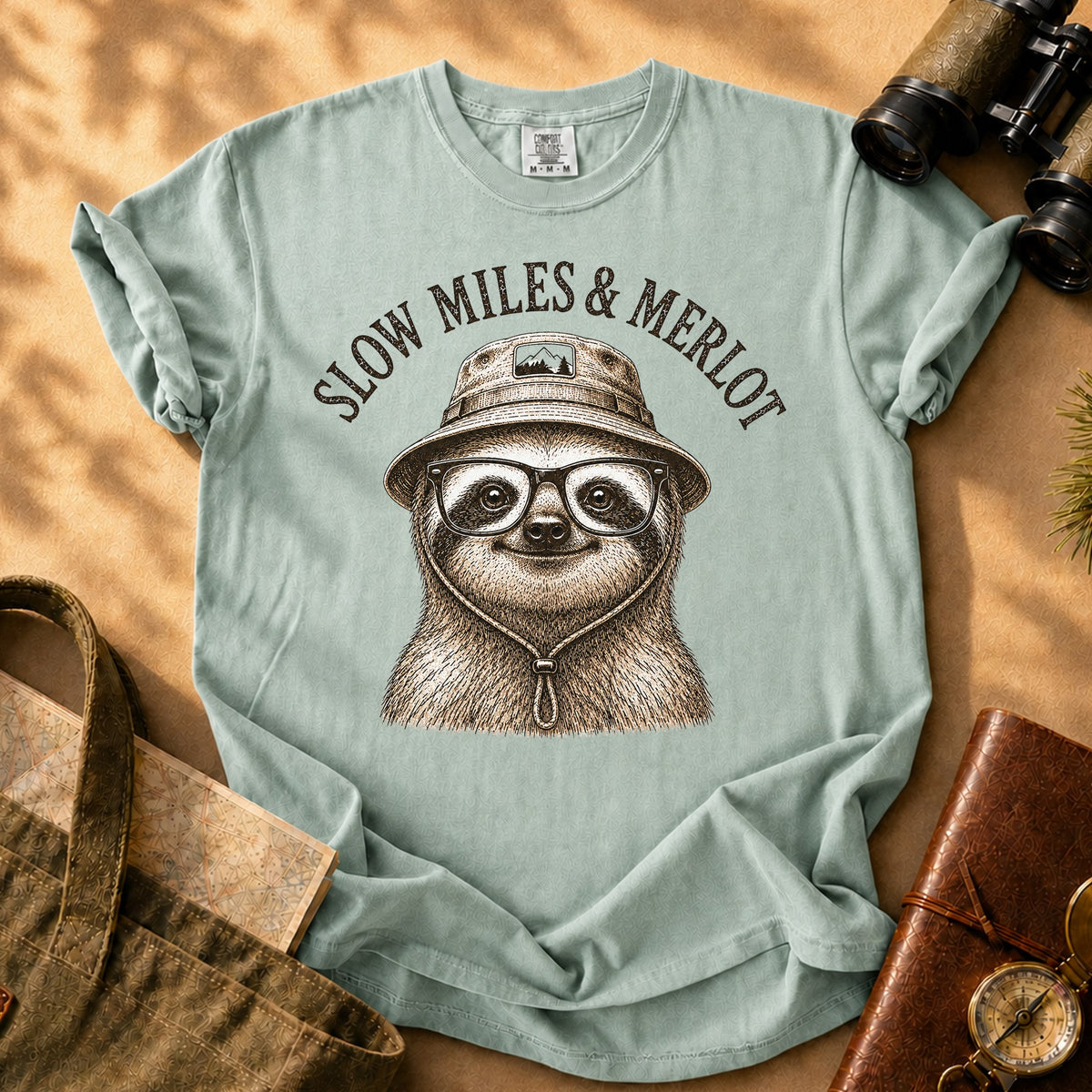 Slow Miles & Merlot Tee - Bay