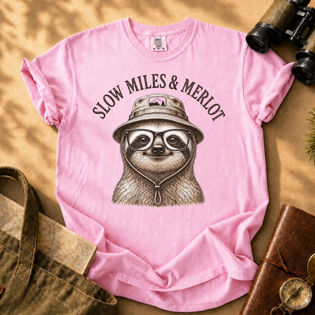 Slow Miles & Merlot Tee - Blossom