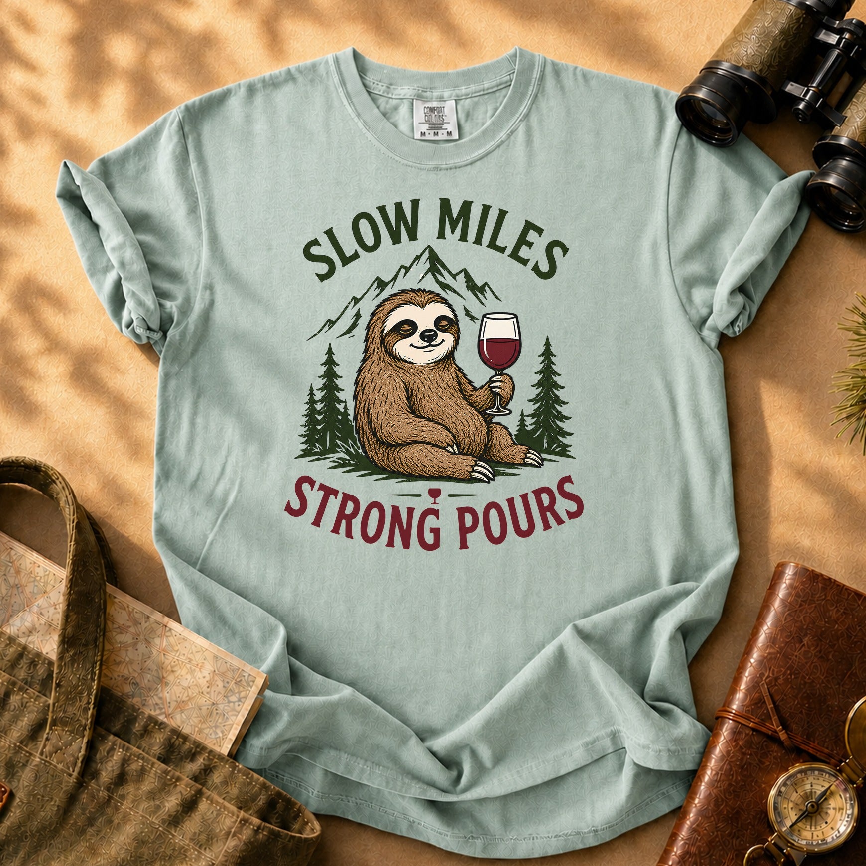 Sloth Wine Tee - Bay