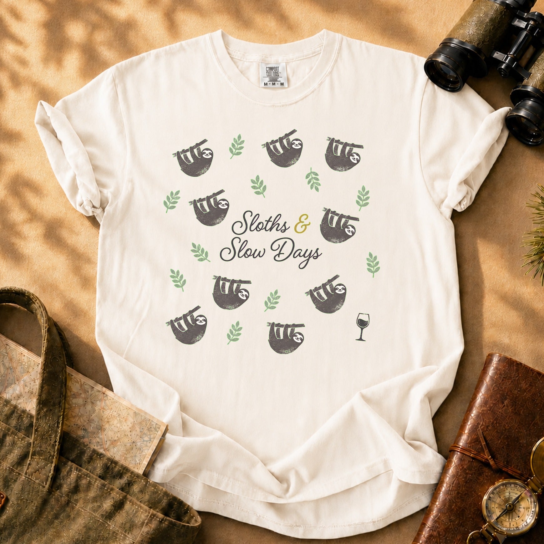Sloths & Slow Days Tee - Ivory