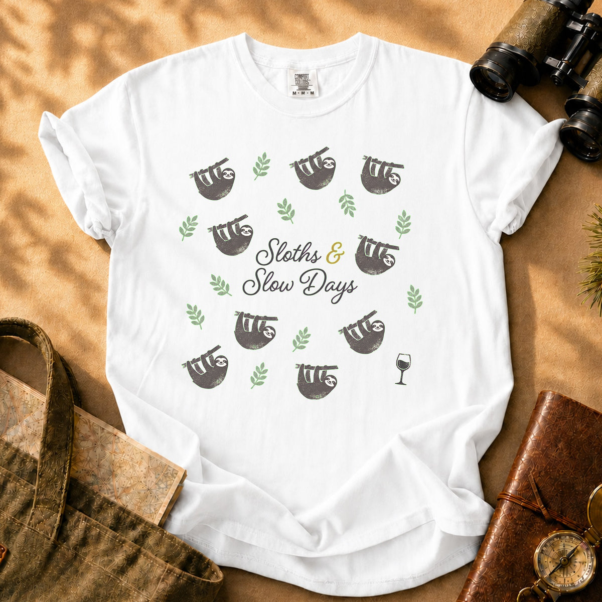 Sloths & Slow Days Tee - White