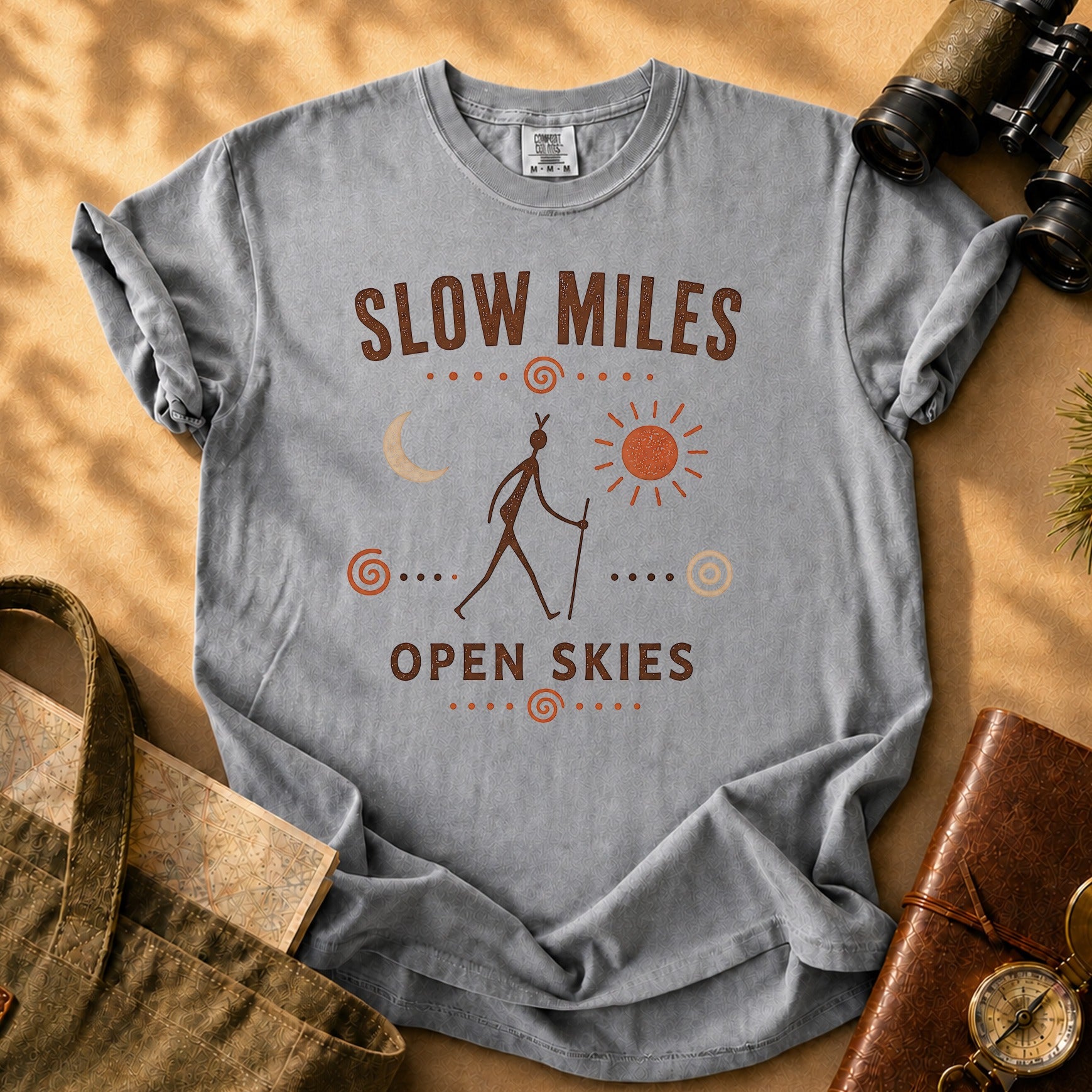 Slow Miles Open Skies Tee - Grey