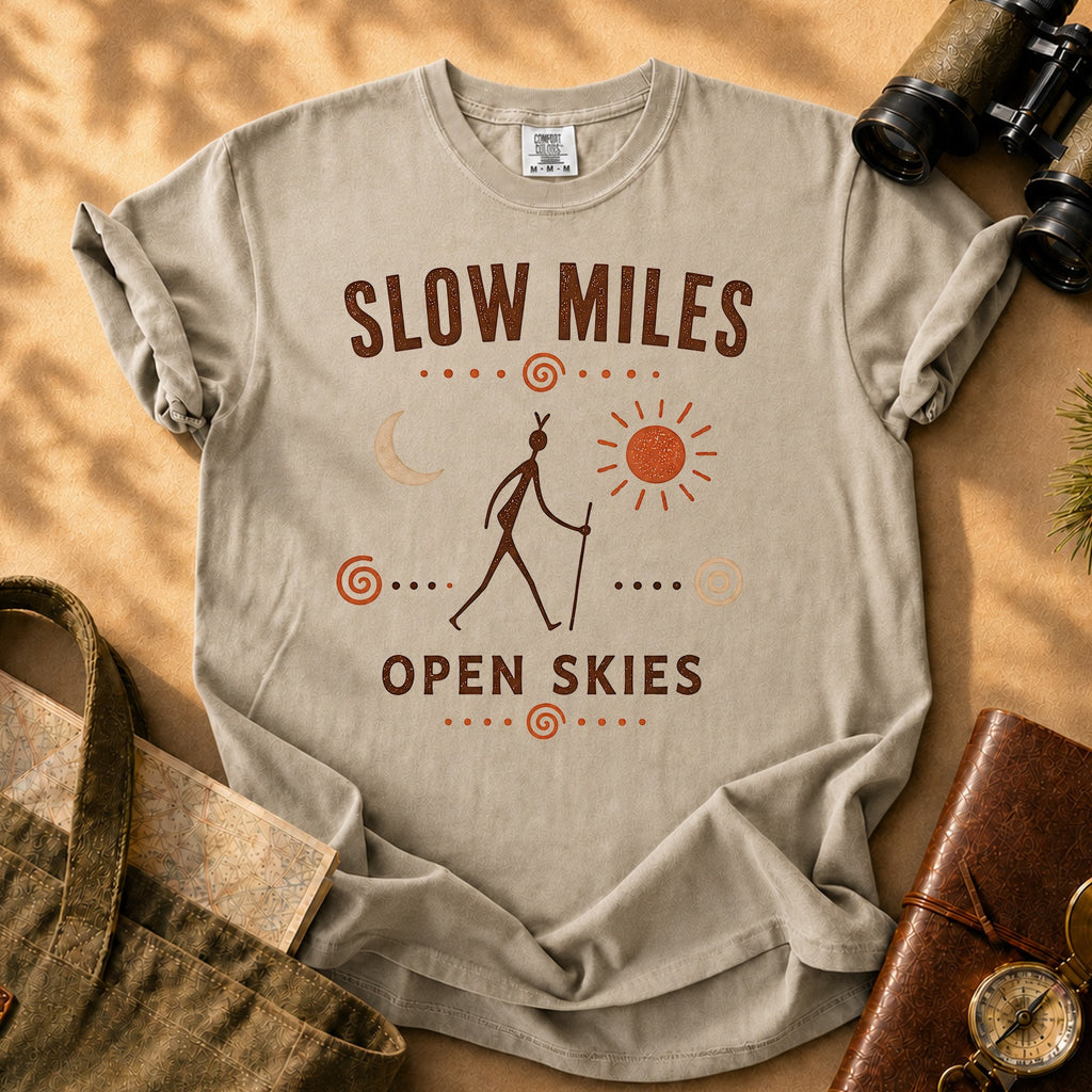Slow Miles Open Skies Tee - Khaki