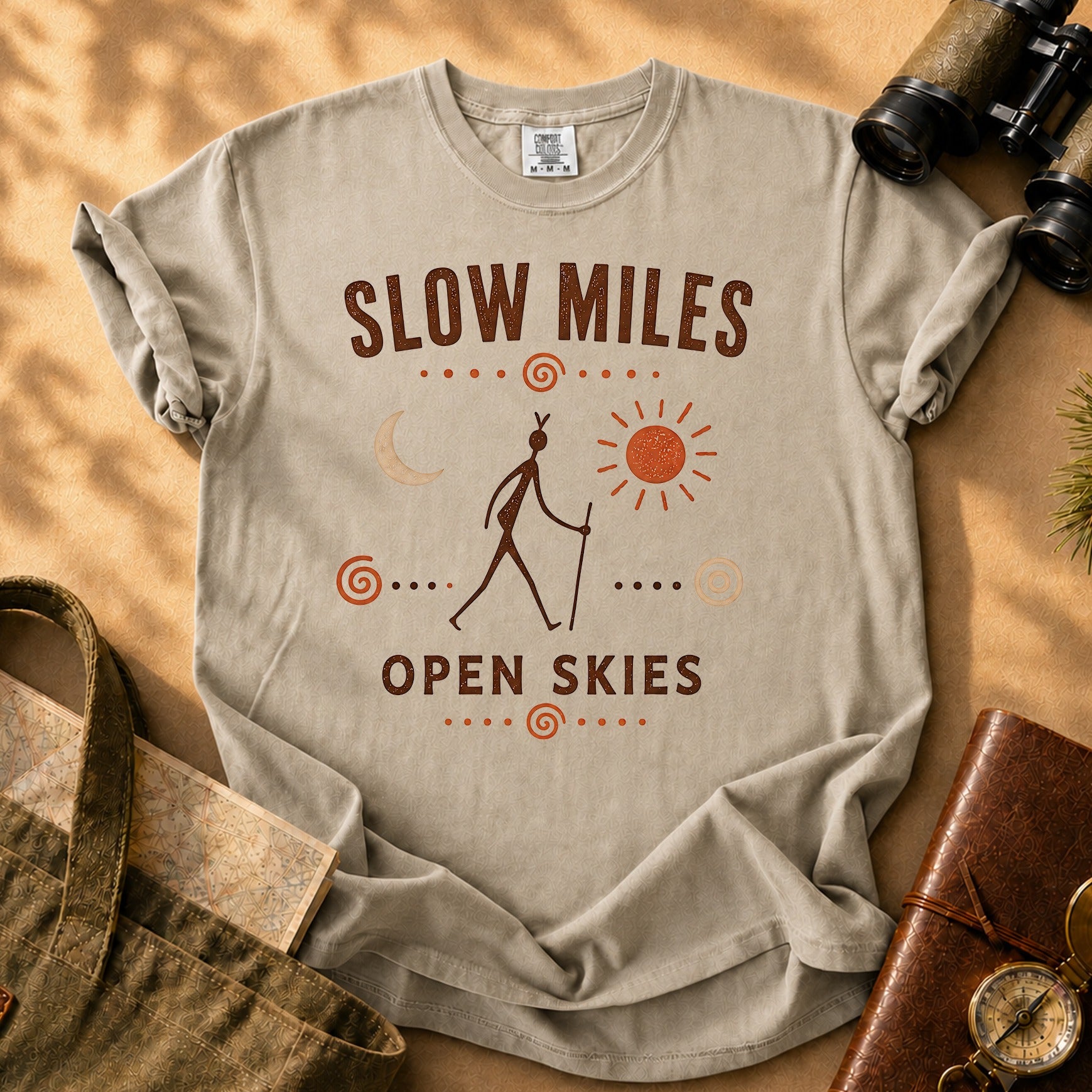 Slow Miles Open Skies Tee - Khaki