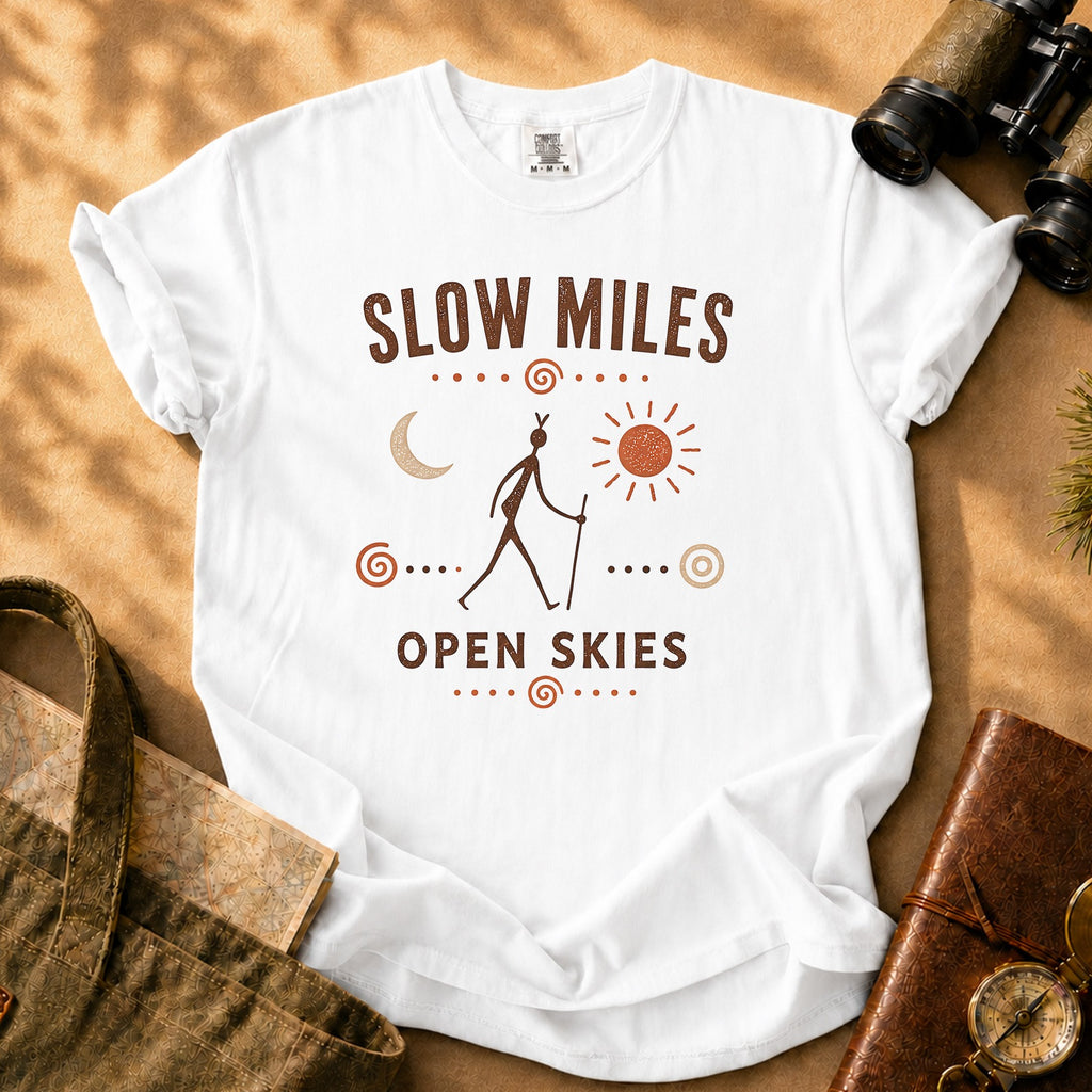 Slow Miles Open Skies Tee - White