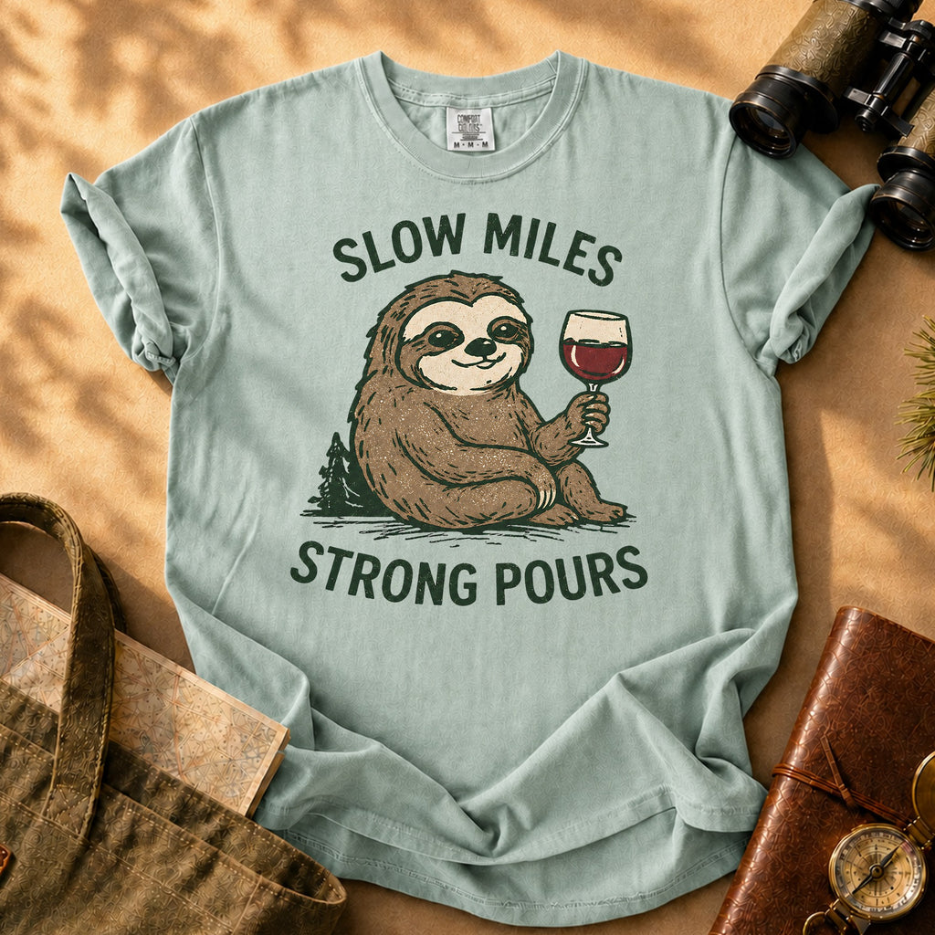 Slow Miles Strong Pours Tee - Bay