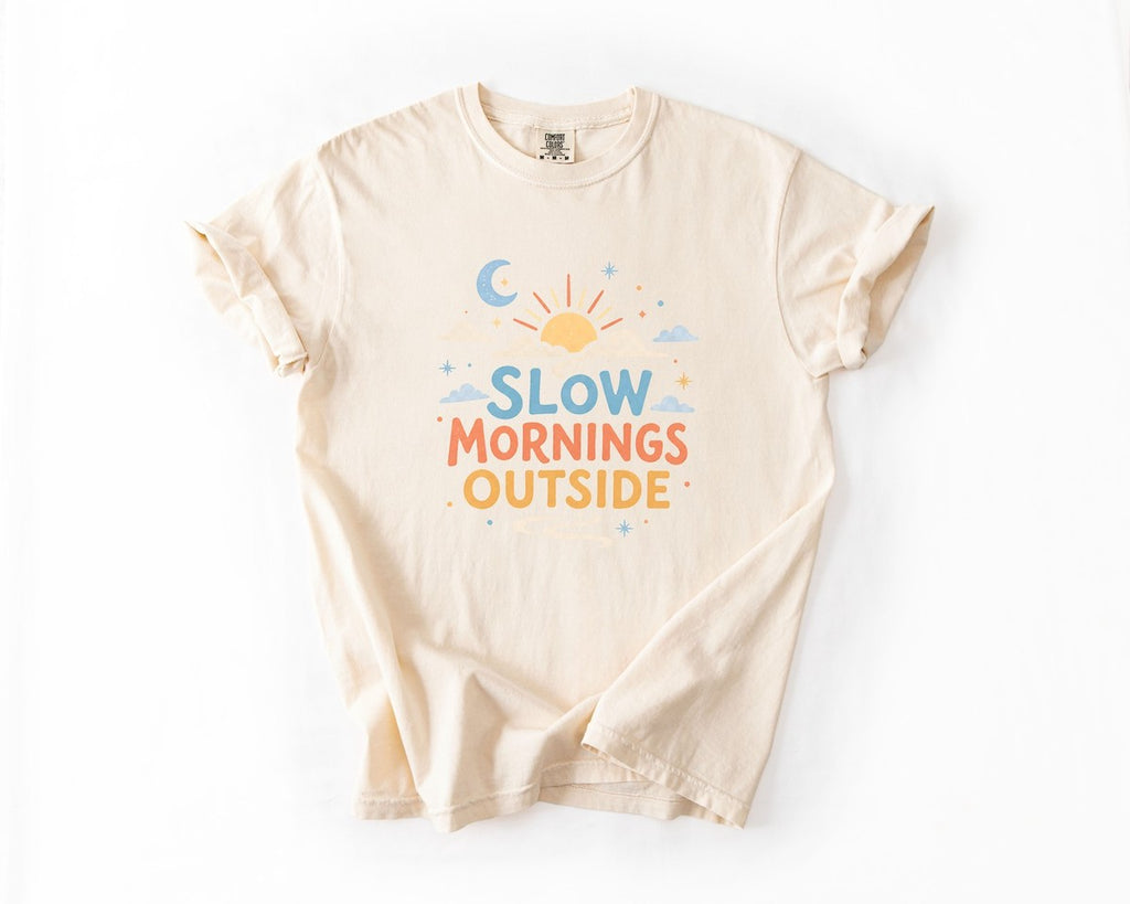 Slow Mornings Outside T-Shirt - Ivory
